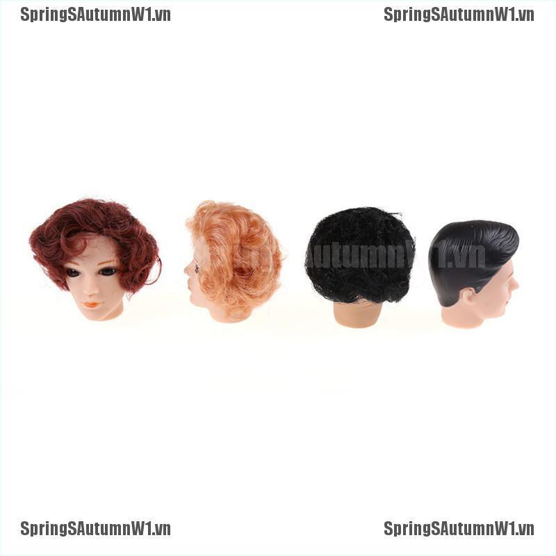 [Spring] 3D Eyes Doll Head With Hair For Barbie Boyfriend Ken Male Heads Toy Accessories [VN]