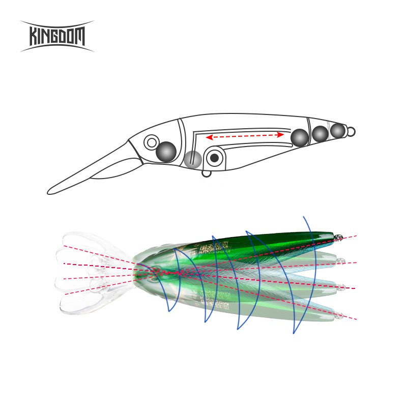 Mồi Câu Cá Giả Minnow Kingdom Cứng Dạng Nổi Lơ Lửng 60mm 5.6g