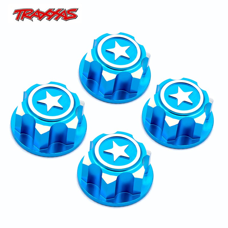 4 Đai Ốc Lục Giác 17mm Bằng Nhôm Chống Trượt Cho Xe Điều Khiển Từ Xa 1/8 Traxxas X-Maxx Summit E-Revo ARRMA Buggy