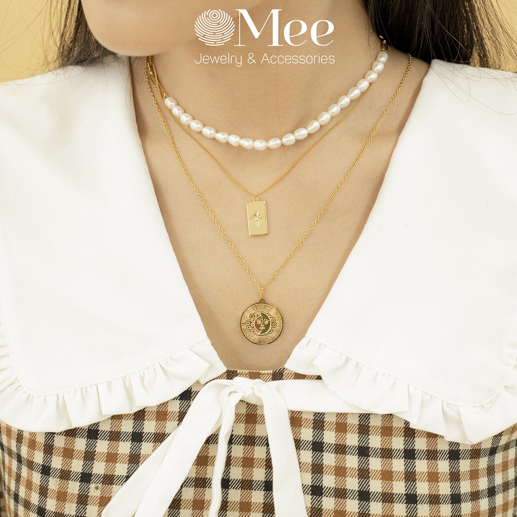 Vòng cổ nữ MEE sợi dài Moon &amp; Sun - N2538