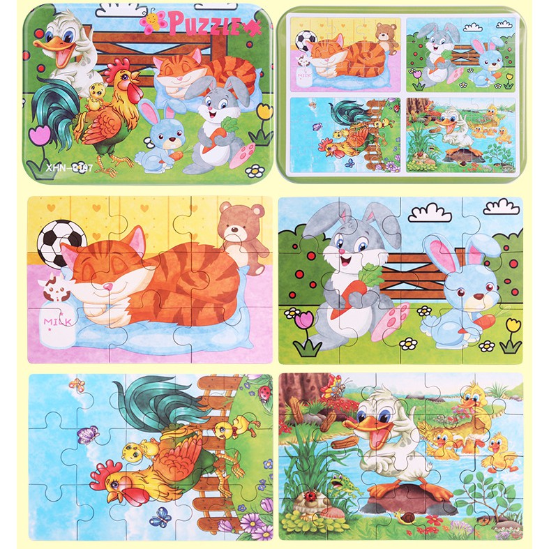 Bộ Ghép Hình Puzzle 4 Cấp độ (9-12-16-20)