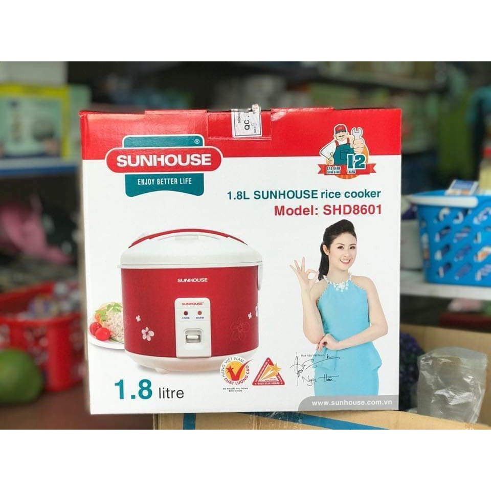 Nồi cơm điện 1,8l sunhouse SHD 8601