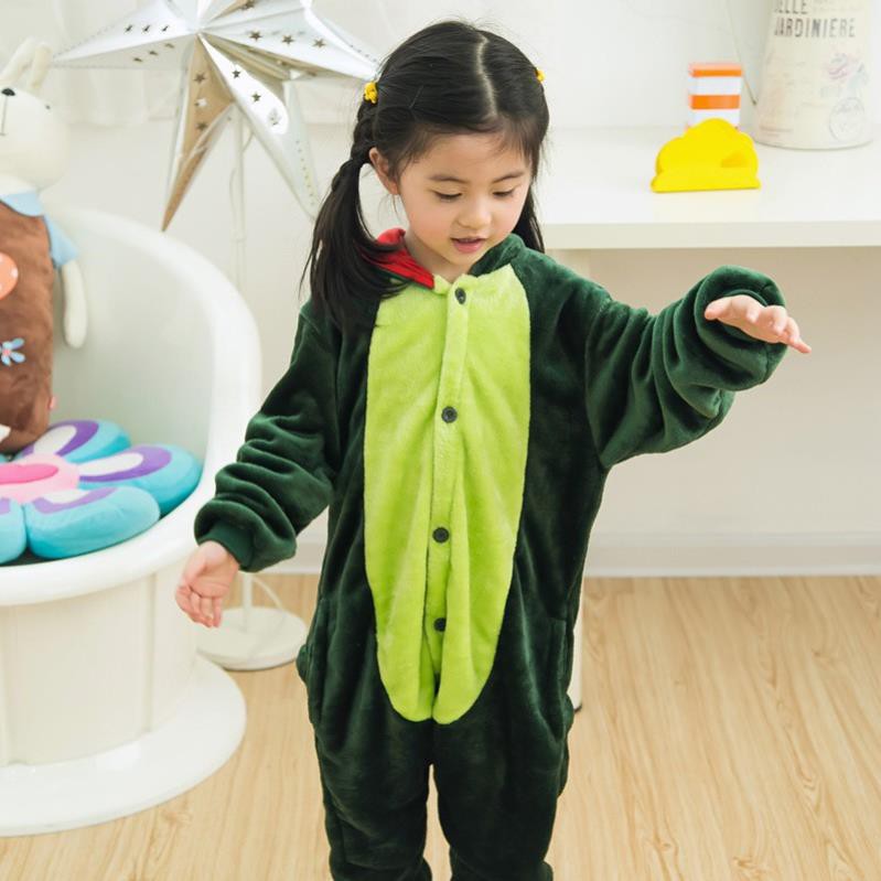 Bộ Đồ Ngủ Khủng Long Xanh - Cá Sấu Xanh Hình Thú Liền Thân Pijama Cho Nam Và Nữ Chất Đẹp