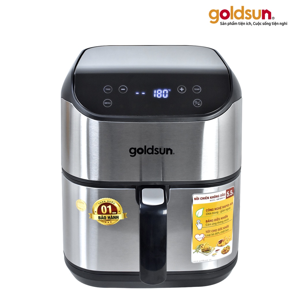 Nồi chiên không dầu 5,5L điện tử Goldsun GAF5842-D