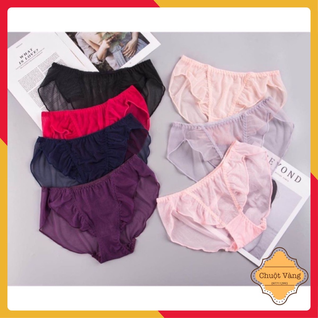 Set 10 quần lót ren bèo lưới tàng hình 0346