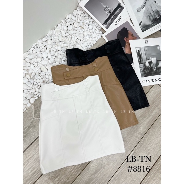 CHÂN VÁY DA DÁNG A KHUY CẠP CAO QUẢNG CHÂU MS17267