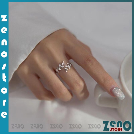 Nhẫn hở hình lá, Nhẫn Đeo Tay Hình Chiếc Lá  Đơn Giản Thời Trang Dành Cho Nữ N09