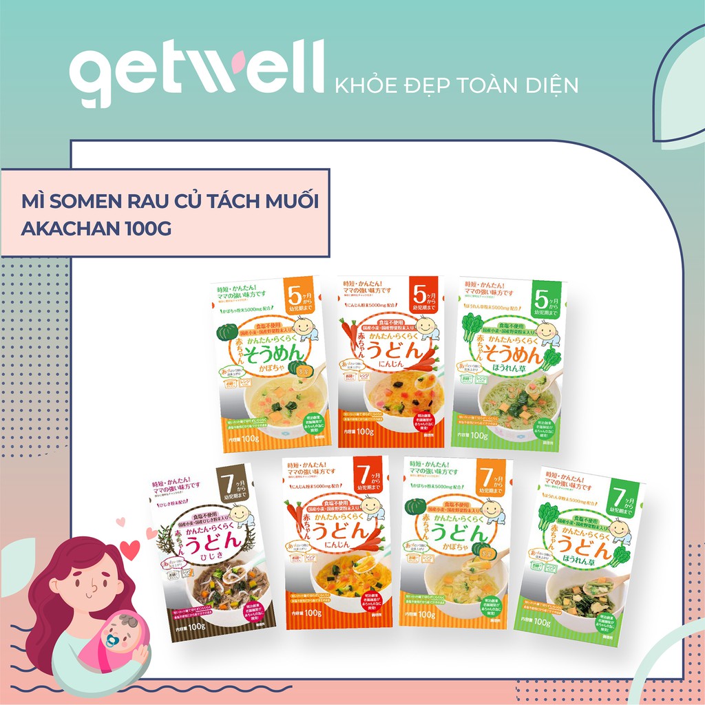 MÌ SOMEN RAU CỦ TÁCH MUỐI AKACHAN 100G