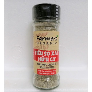 [Lọ 50g – NHÃN ĐỎ] TIÊU SỌ XAY HỮU CƠ [VN] FARMERS (VIPEP) Organic Ground White Pepper