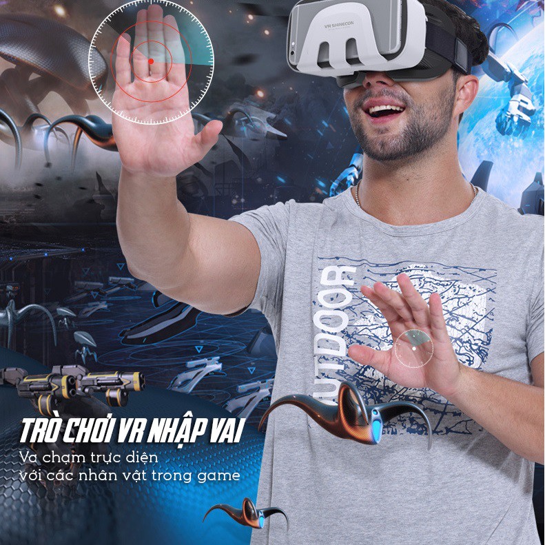 Kính Thực Tế Ảo 3D VR Shinecon G03B Cao Cấp BEESIR - Hàng Chính Hãng