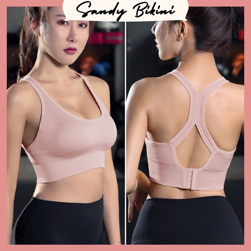 ÁO BRA NỮ TẬP GYM YOGA NÂNG NGỰC ĐỊNH HÌNH PHỐI MÓC CÀI BR85