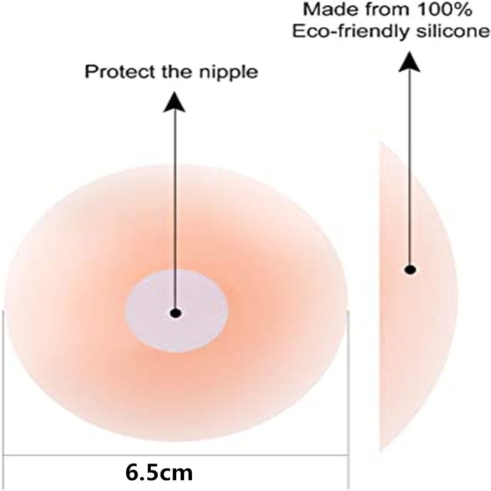 Cặp miếng dán ngực silicone tự dính vô hình tái sử dụng được cho nữ