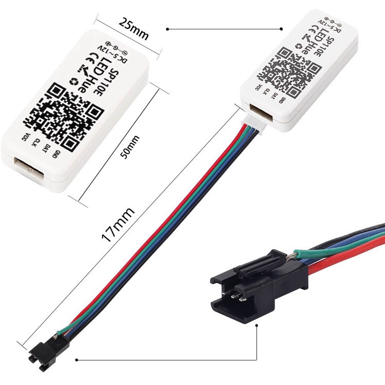 SP110E BỘ ĐIỀU KHIỂN LED FULL MÀU ĐIỀU KHIỂN QUA APP MOBILE BLUETOOTH | BigBuy360 - bigbuy360.vn