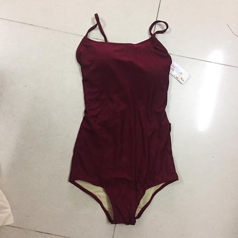 [BIKINI QUẢNG CHÂU] Bikini, Đồ bơi nữ liền mảnh thun gân đỏ đô cá tính