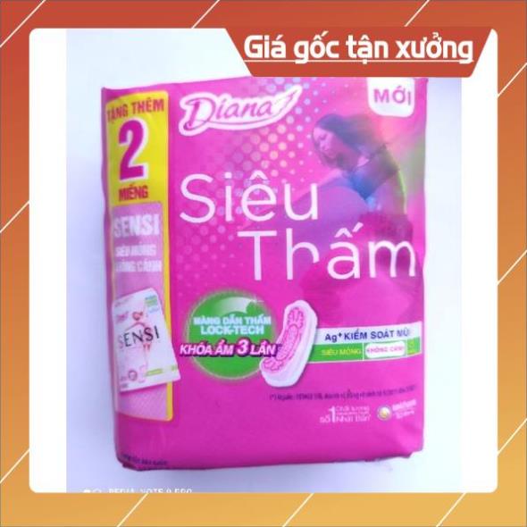 [ICLN9 giảm 5K cho đơn hàng 50k]  Băng vệ sinh Diana siêu thấm gói 8 miếng maxi, siêu mỏng [HÀNG CHÍNH HÃNG]