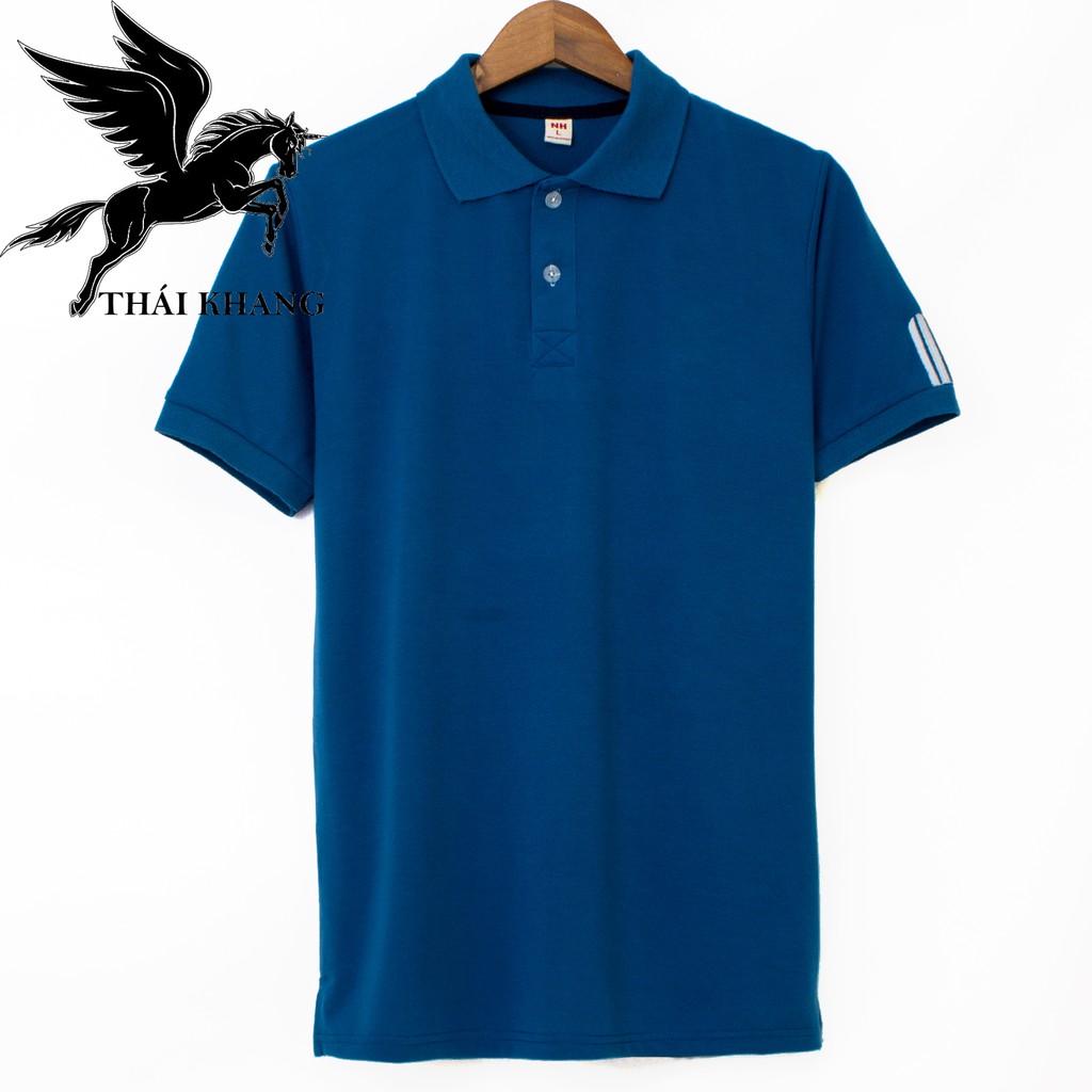 Áo thun nam tay ngắn có cổ vải cá sấu cotton mềm thấm hút mô hôi tốt mặc BAO MÁT loại áo polo trơn ATCS02