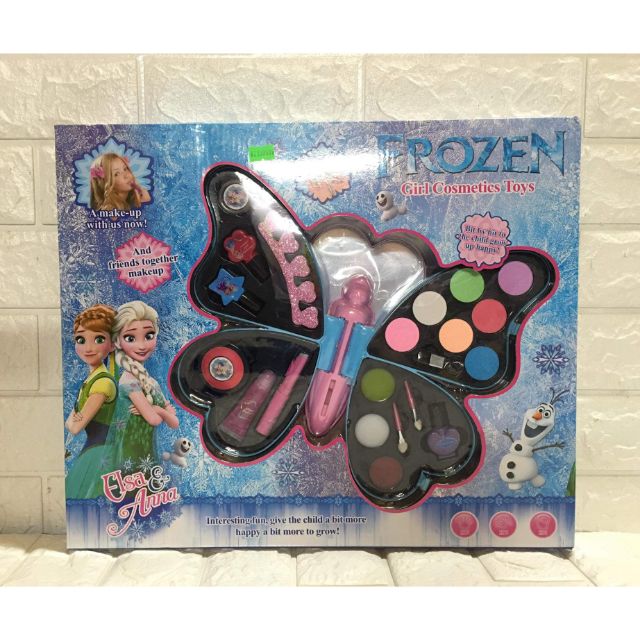 Bộ đồ chơi trang điểm phấn thật sơn móng tay Frozen cho bé