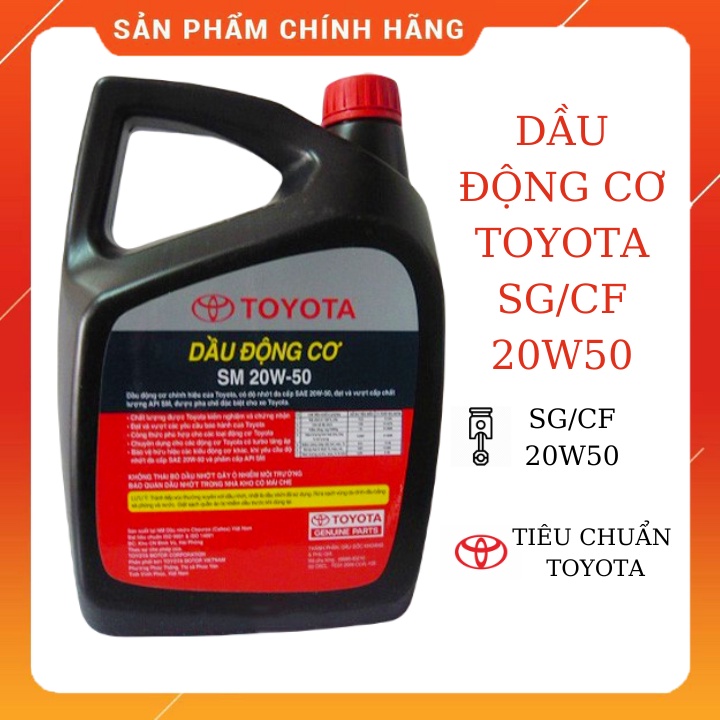 DÂU NHỚT ĐỘNG CƠ TOYOTA SG/CF 20W50 CHO XE MÁY DẦU DIESEL
