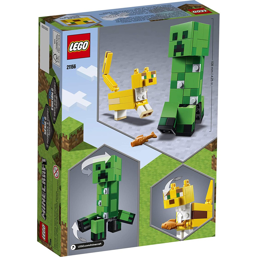 Đồ chơi LEGO MINECRAFT - Sinh Vật Creeper Khổng Lồ Và Mèo Ocelot - Mã SP 21156