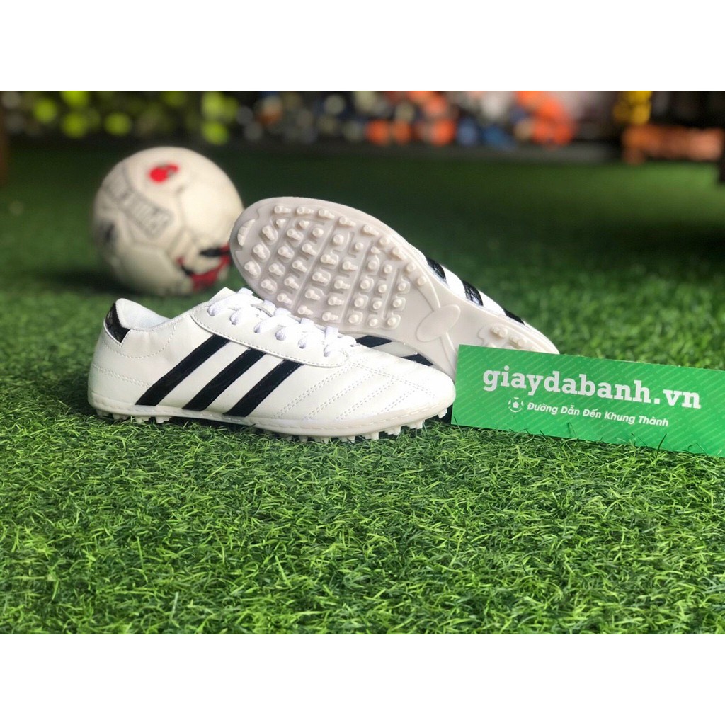 Giày 3 sọc Wika Chính Hãng Khâu Full Đế Trắng sọc đen TF playsoccer.store