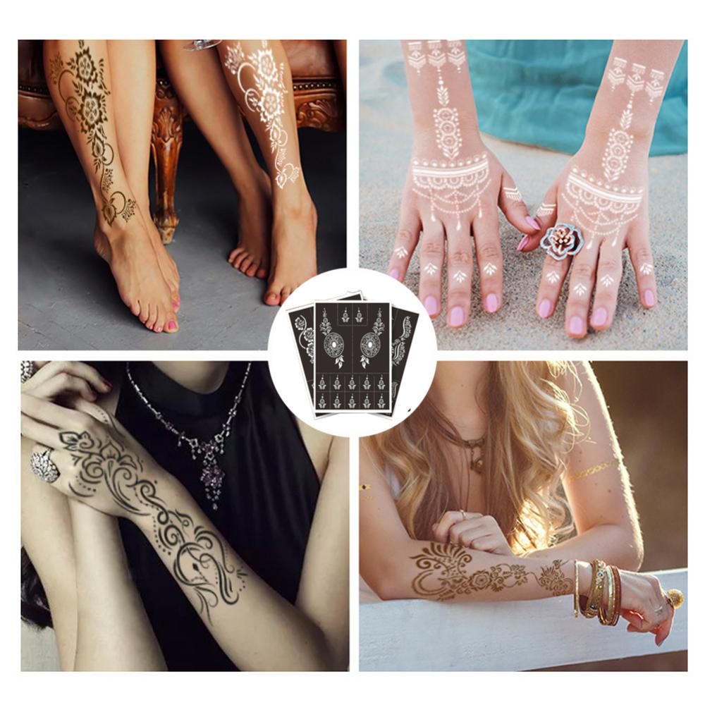 Timekey Khuôn Dùng Để Tạo Hình Xăm DIY Henna K3Y8