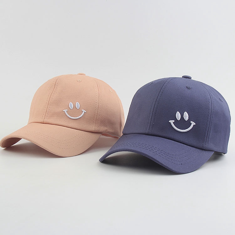 Mũ Lưỡi Trai LINJW Thêu Hình Mặt Cười Thời Trang 2020 Cho Nam Và Nữ