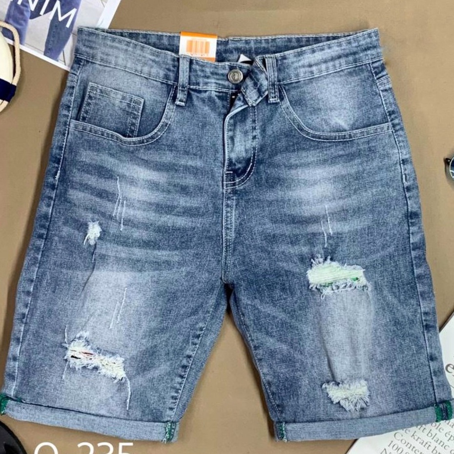 Quần short jean nam, Quần Lửng Nam Jean thời trang cao cấp  Carollstore 06