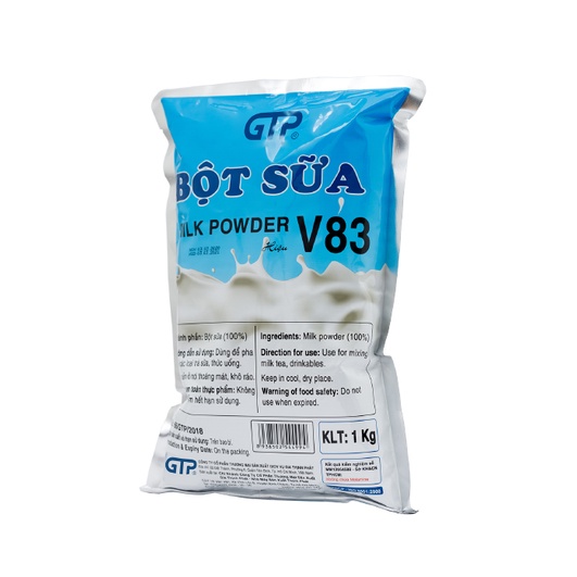 Bột sữa béo V83 GTP Chính hãng (1KG)- Béo, thơm đậm vị nguyên liệu pha trà sữa