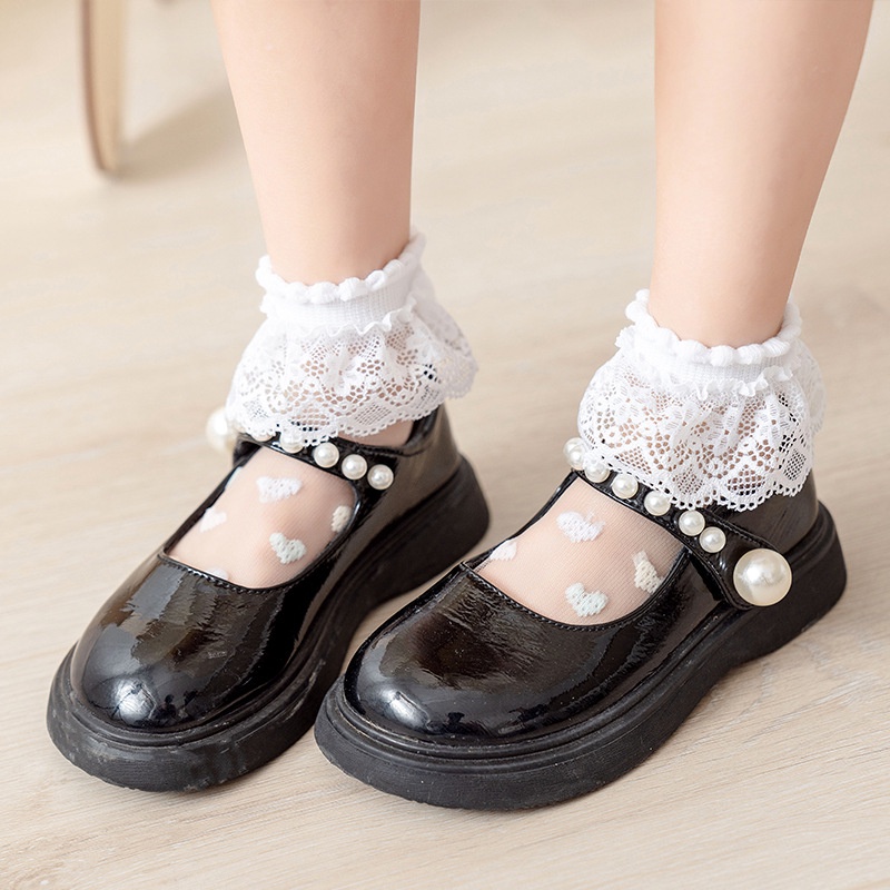 Set 5 Đôi Vớ Ren Mỏng Thoáng Khí Thời Trang Mùa Hè Cho Bé Gái