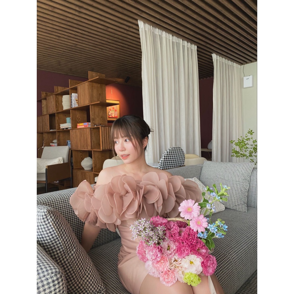 Váy hoa đính kết -  Follose Dress - Achelois