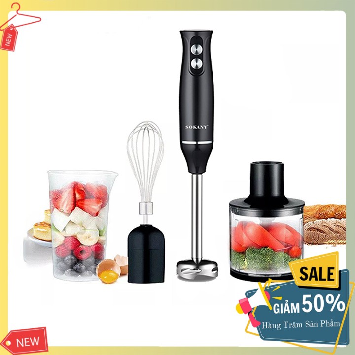 Máy xay sinh tố cầm tay đa năng Sokany 4 in 1