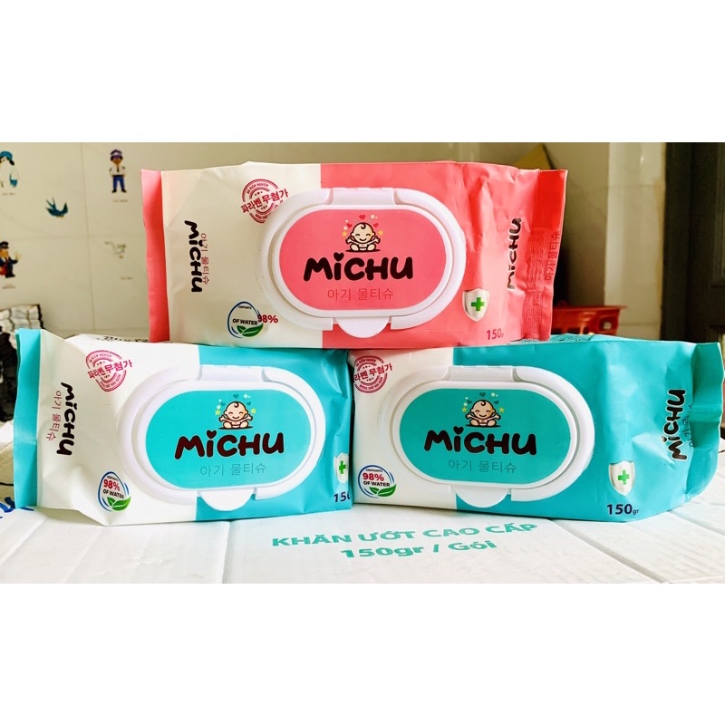 Khăn ướt không mùi Baby Michu công nghệ Hàn Quốc