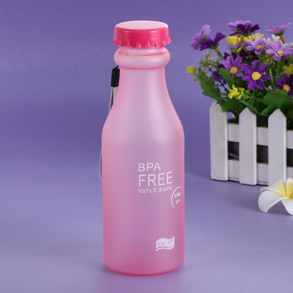 Bình nước 550ml bằng nhựa không vỡ màu sắc tươi sáng