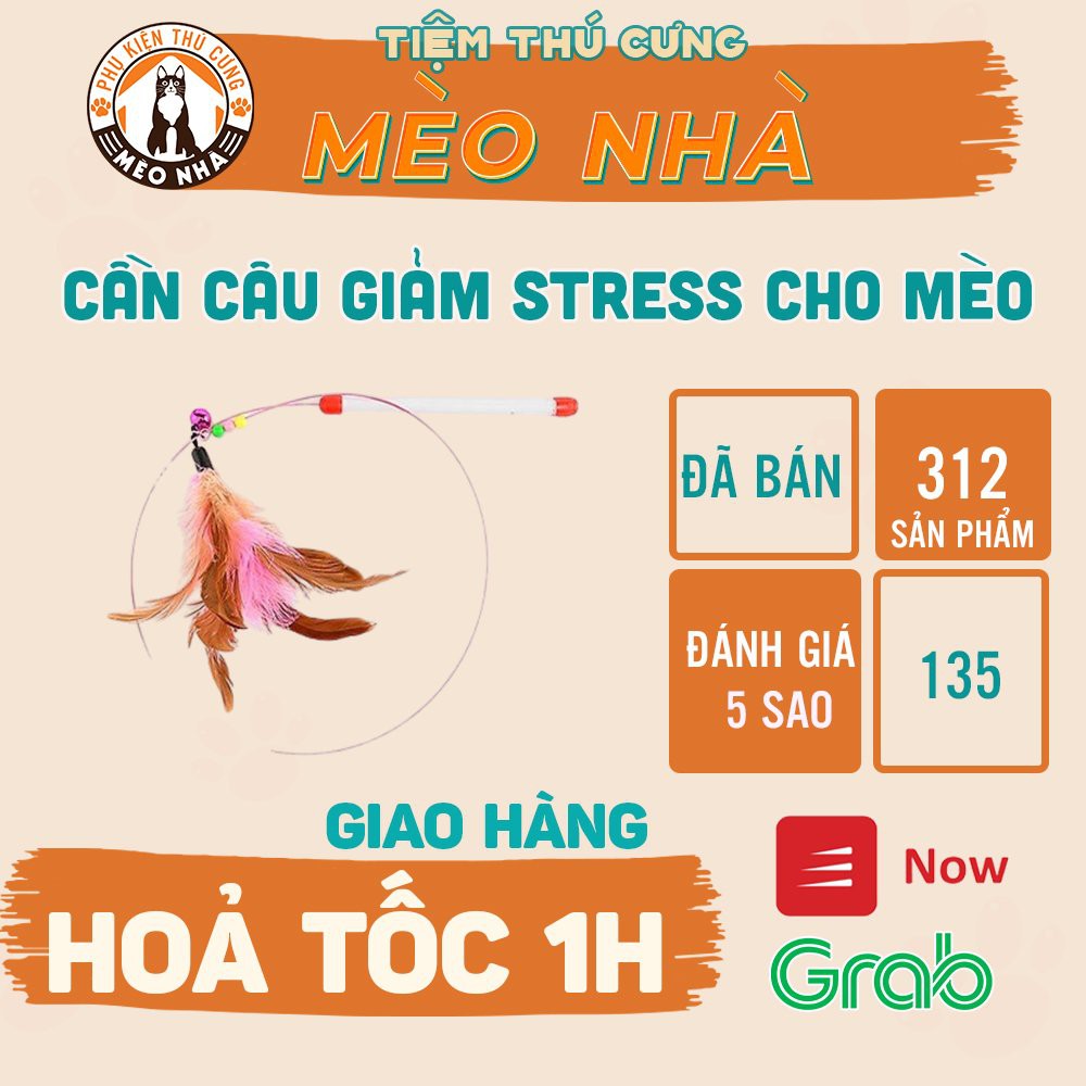 [GIao Nhanh SG] Cần câu dây thép giúp xả stress cho mèo