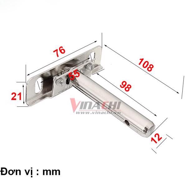 Bass Âm Chữ T - Bass Âm Chữ T 2 Tầng Cán Có Lỗ Thường Được Sử Dụng Làm Giá Đỡ, Giá Treo Trong Nhà