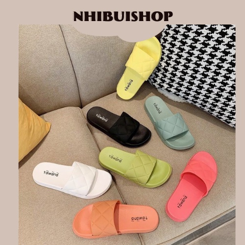 Dép thời trang QUAI KẺ Ô TRÁM nhiều màu nhibuishop