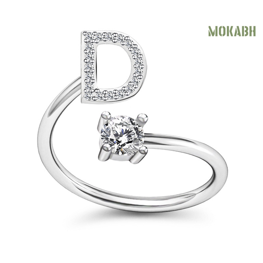 Nhẫn Cưới Mở Hình Chữ Cái A Đến Z Có Thể Điều Chỉnh Kích Cỡ