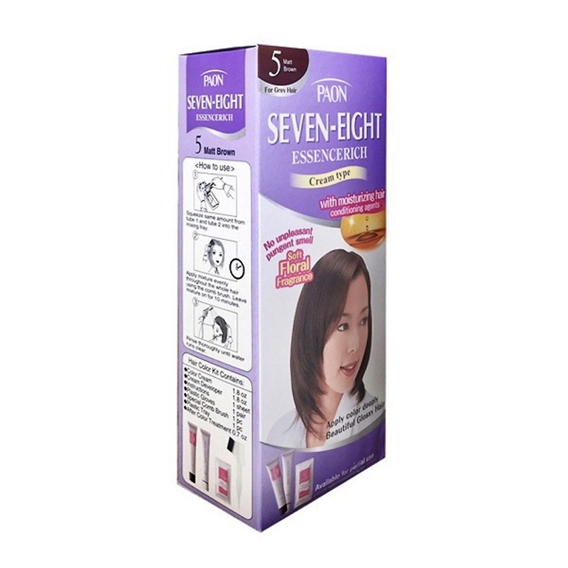 THUỐC NHUỘM TÓC PHỦ BẠC DƯỠNG CHẤT PAON SEVEN EIGHT HƯƠNG HOA ESSENCE RICH THÁI LAN 100GR
