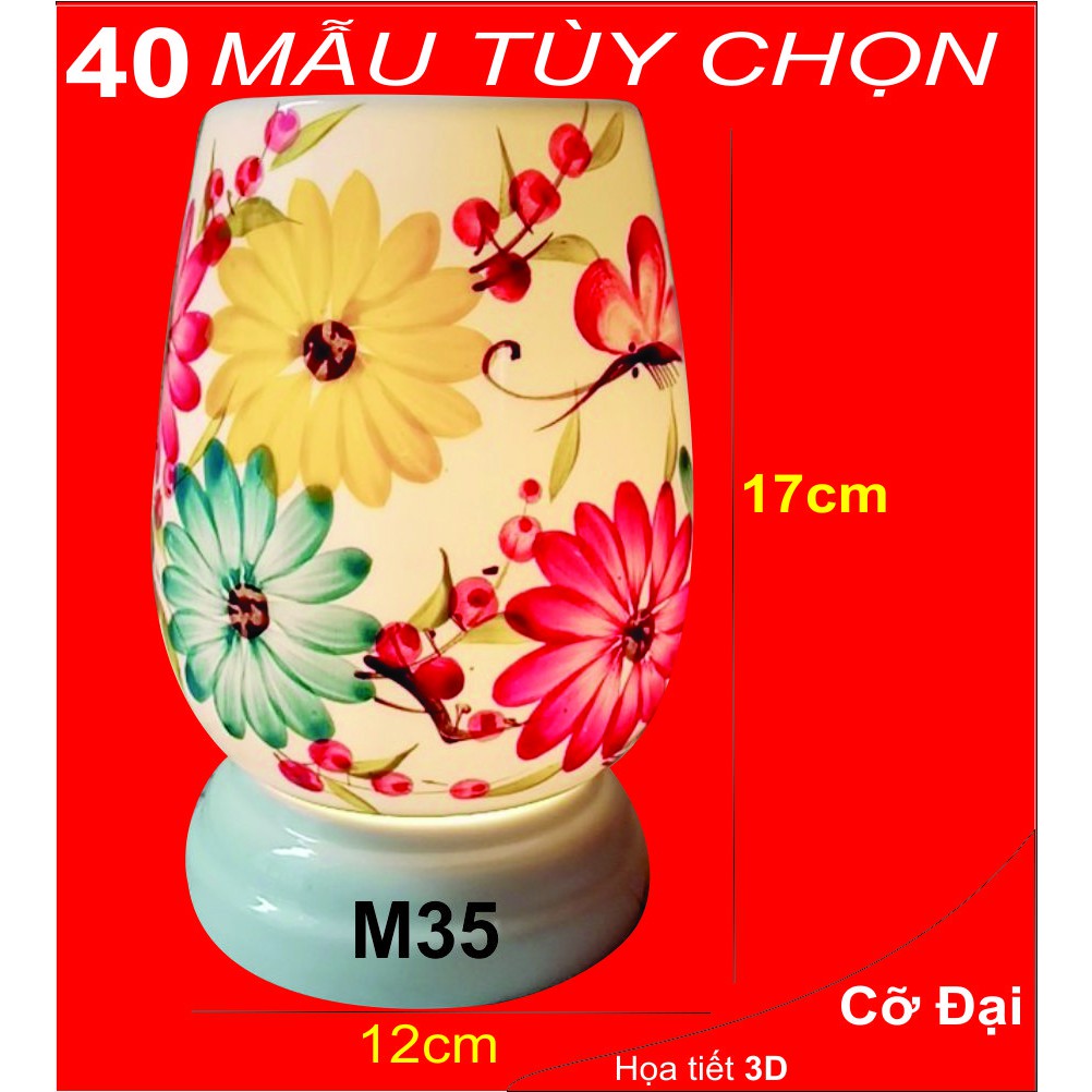 Đèn Xông Tinh Dầu Sứ Bát Tràng Hình Trứng Cỡ Đại