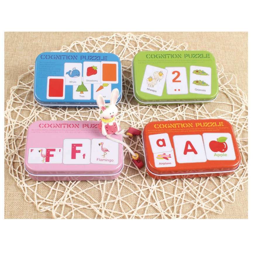 Bộ ghép hình 2 mảnh khởi đầu cho bé -4 chủ đề