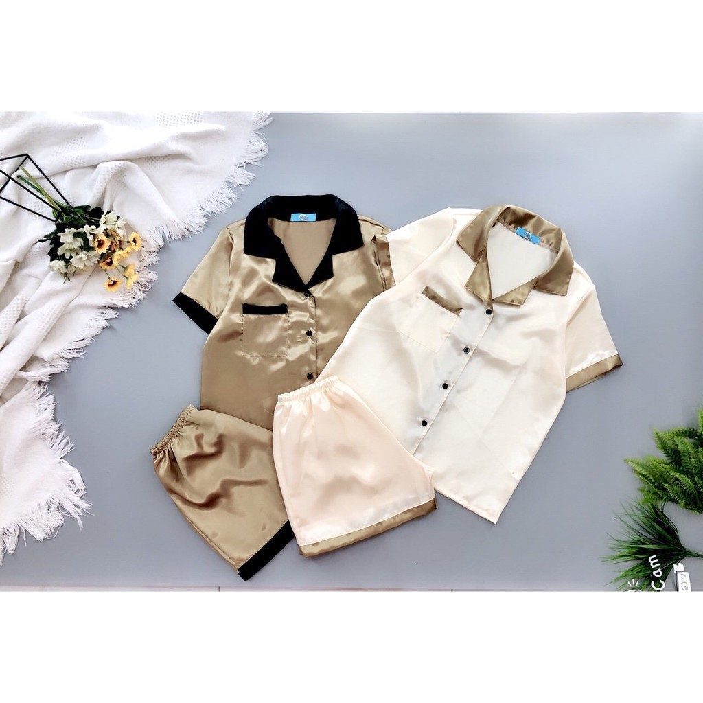 BỘ LỤA PHỐI MẶC NHÀ TAY NGẮN QUẦN NGẮN