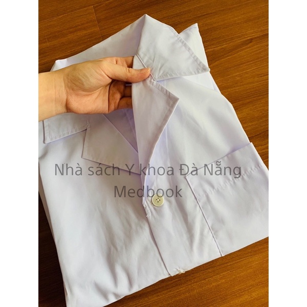 Áo Blouse Trắng  Bác Sĩ - Tay Dài / Tay Ngắn, Cộc Tay - Nam, Nữ Vải Tuyết Mưa - Thương hiệu MU