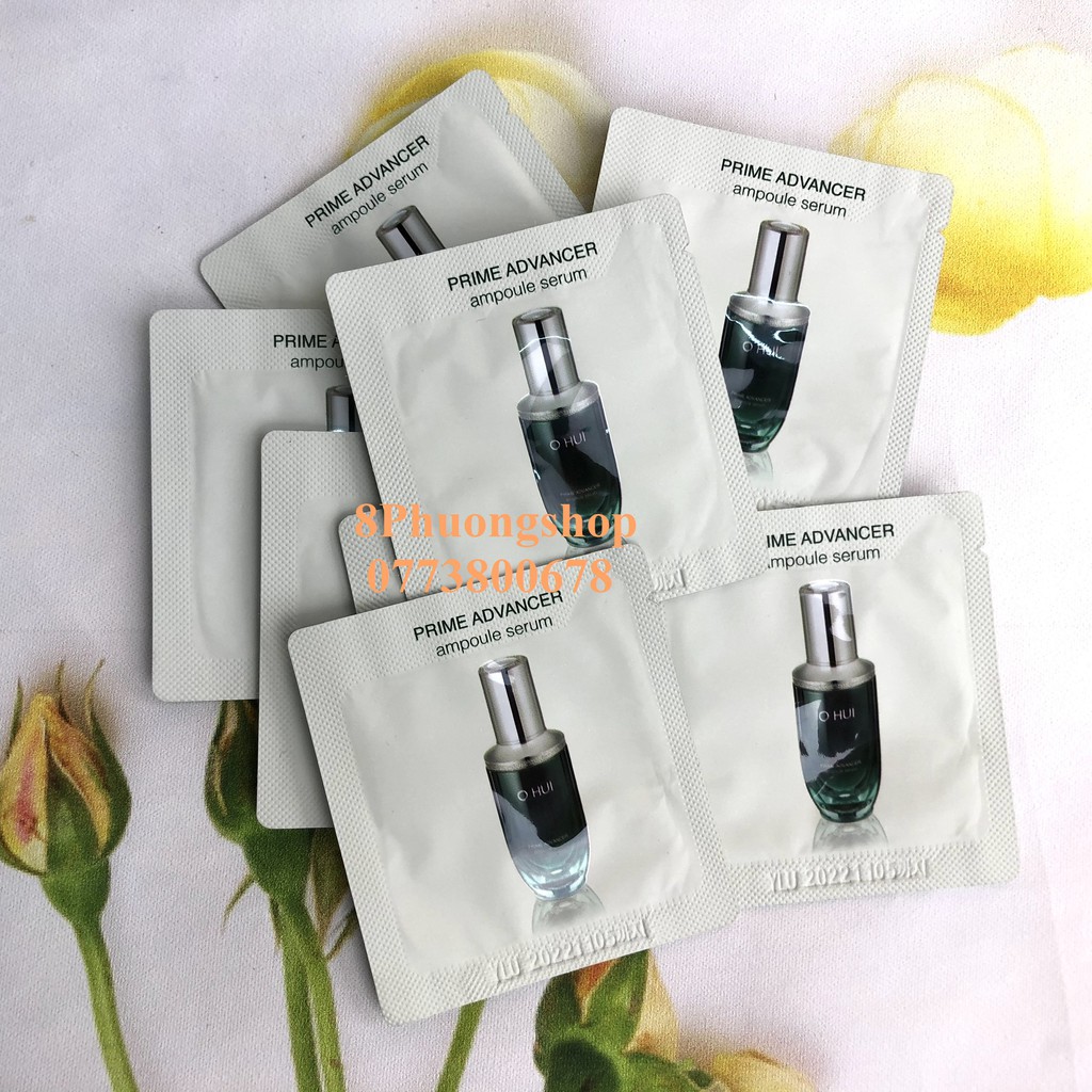 GÓI DÙNG THỬ TINH CHẤT SIÊU CÔ ĐẶC PRIME ADVANCER AMPOULE SERUM - TINH CHẤT VÀNG OHUI XANH MỚI