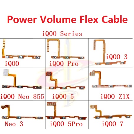 Mạch Nút Âm Lượng Cho Điện Thoại Vivo iqoo 3 5 7 Pro Neo Z1 Z3 U1 U3 X