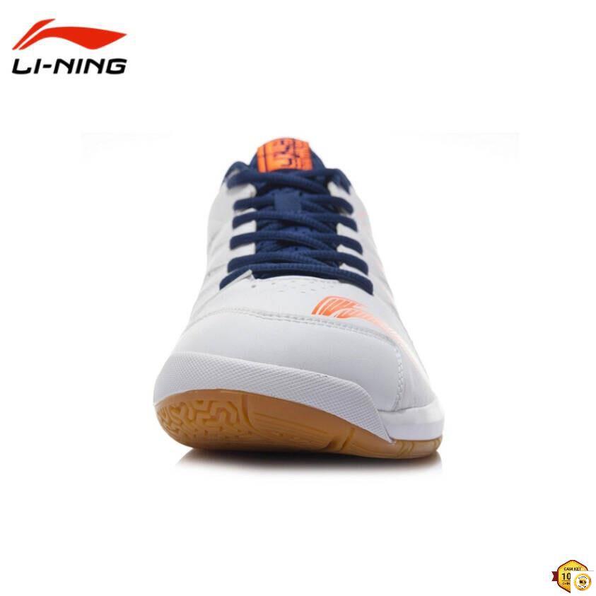 Giày cầu lông nam Lining AYTR043-1 đế kếp siêu bền chống lật cổ chân màu trắng XẢ