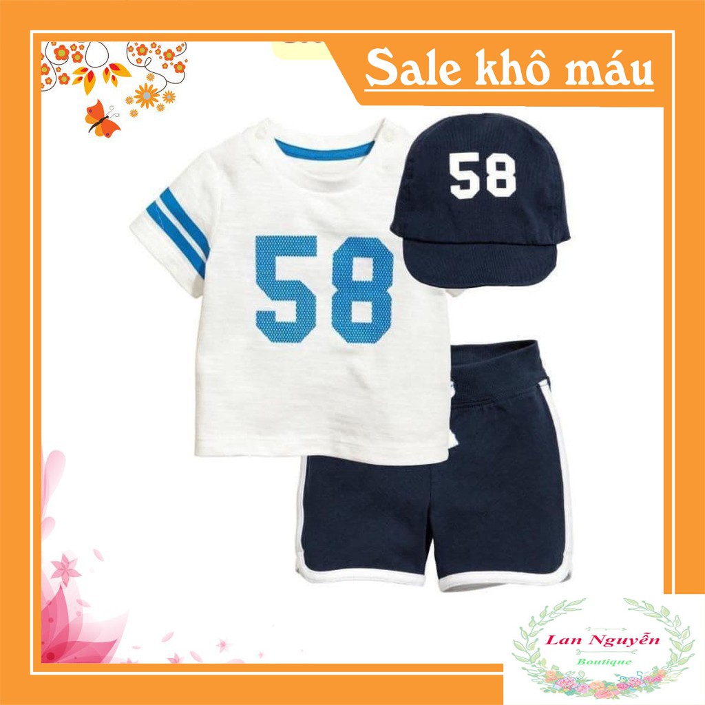 BỘ BÉ IN SỐ 58 KHÔNG KÈM MŨ CHO BT