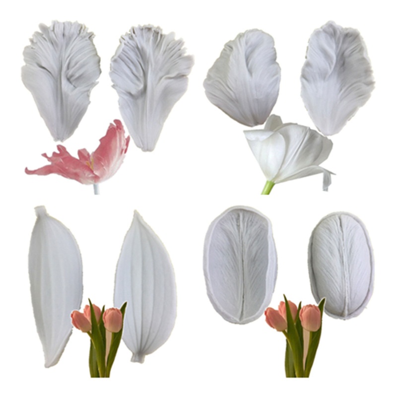 Khuôn Silicone Tạo Hình Hoa Tulip Trang Trí Bánh