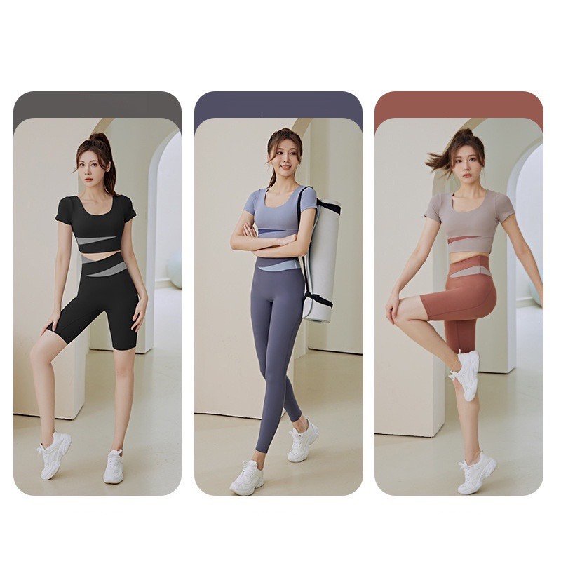 Set Đồ Tập Gym, Yoga,có đệm áo Vải Thun Co Giãn 4 Chiều Thoáng Mát Mẫu Hot 2022 - Hàng Quảng Châu Cao Cấp (BT25)