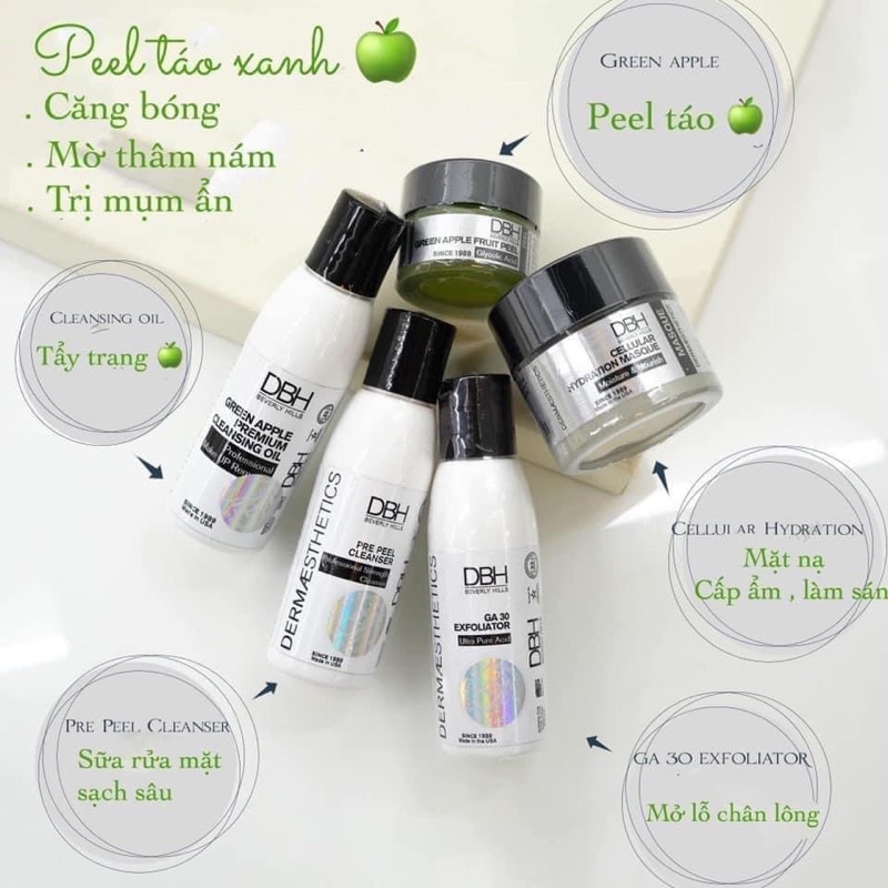 Thay da sinh học Peel táo xanh DBH - Chính hãng