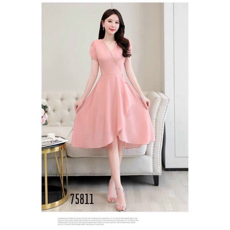 FREESHIP TỪ 50K - Tặng Mặt nạ dưỡng Môi mềm mịn - Đầm voan xoè Chiffon có lớp lót xinh